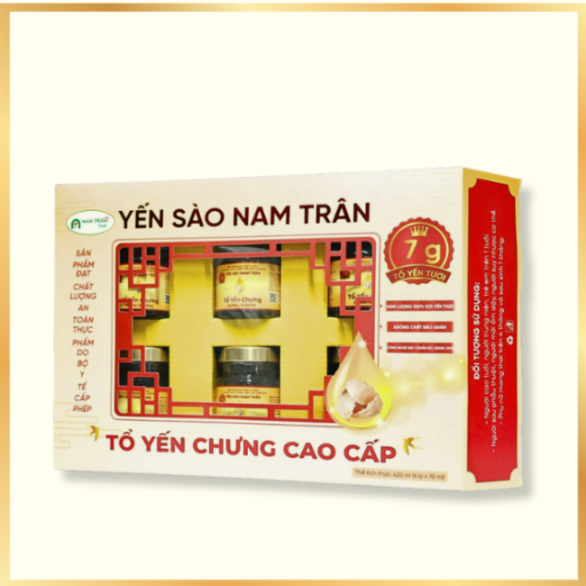 Tổ Yến Chưng Đường Ăn Kiêng - Hộp 6 lọ